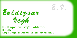 boldizsar vegh business card
