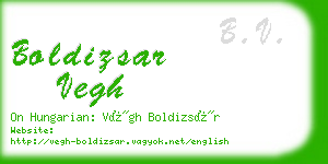 boldizsar vegh business card